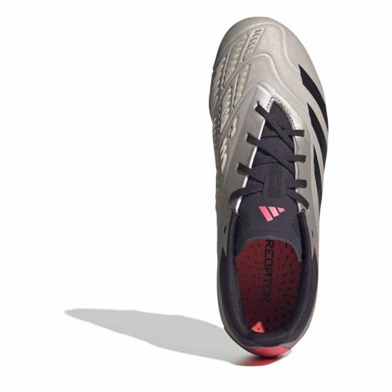 Adidas Predator 24 Elite Children Firm Ground Football Boots Сребро/Черно Детски футболни бутонки