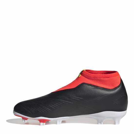 Adidas Predator 24 League Laceless Childrens Firm Ground Football Boots Black/White/Red Детски футболни бутонки