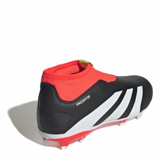 Adidas Predator 24 League Laceless Childrens Firm Ground Football Boots Black/White/Red Детски футболни бутонки