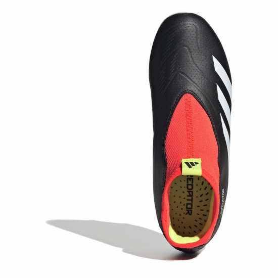 Adidas Predator 24 League Laceless Childrens Firm Ground Football Boots Black/White/Red Детски футболни бутонки
