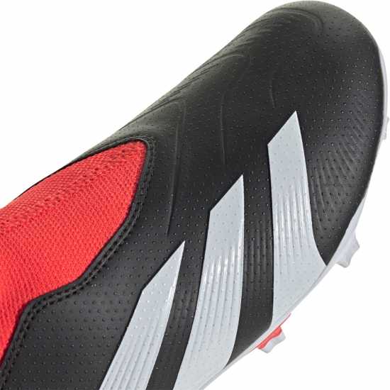 Adidas Predator 24 League Laceless Childrens Firm Ground Football Boots Black/White/Red Детски футболни бутонки