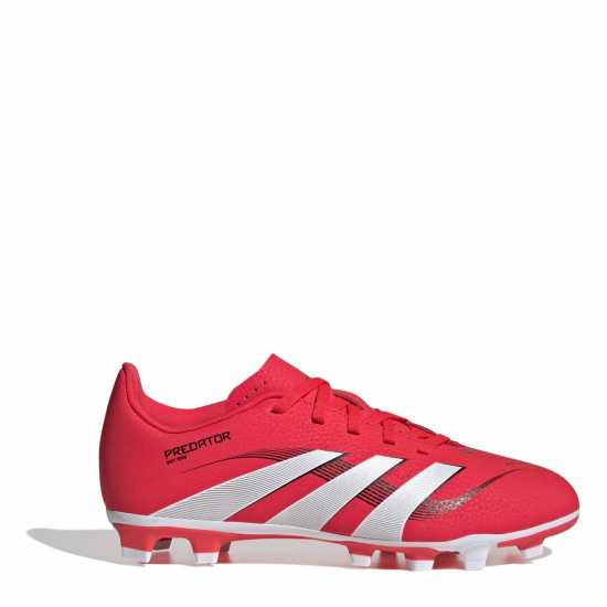 Adidas Predator Club Childrens Firm Ground Football Boots Червено/Бяло Adidas Predator Club Childrens Firm Ground Football Boots Червено/Бяло