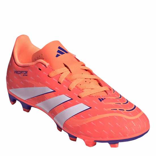 Adidas Predator Club Childrens Firm Ground Football Boots Оранжево/Бяло Adidas Predator Club Childrens Firm Ground Football Boots Оранжево/Бяло