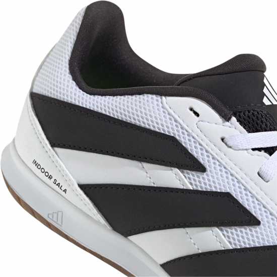 Adidas Predator League Childrens Indoor Football Boots White/Blk/Lemon Детски футболни бутонки