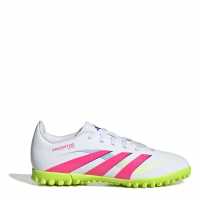 Adidas Predator Club Childrens Astro Turf Football Boots Бяло/Розово Детски футболни бутонки
