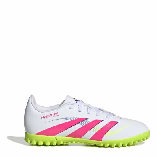 Детски футболни бутонки Adidas Predator Club Childrens Astro Turf Football Boots Бяло/Розово Adidas Predator Club Childrens Astro Turf Football Boots Бяло/Розово Детски футболни бутонки
