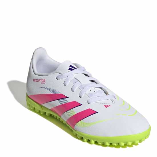 Детски футболни бутонки Adidas Predator Club Childrens Astro Turf Football Boots Бяло/Розово Adidas Predator Club Childrens Astro Turf Football Boots Бяло/Розово Детски футболни бутонки