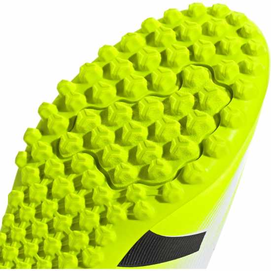 Adidas Predator Club Childrens Astro Turf Football Boots White/Blk/Lemon Детски футболни бутонки