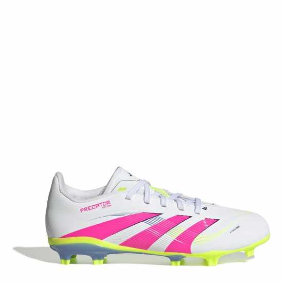 Adidas Predator League Childrens Firm Ground Football Boots Бяло/Розово Adidas Predator League Childrens Firm Ground Football Boots Бяло/Розово