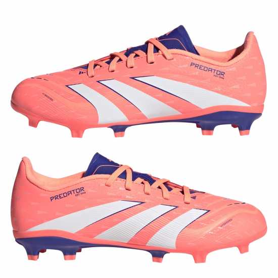 Adidas Predator League Childrens Firm Ground Football Boots Оранжево/Бяло Adidas Predator League Childrens Firm Ground Football Boots Оранжево/Бяло