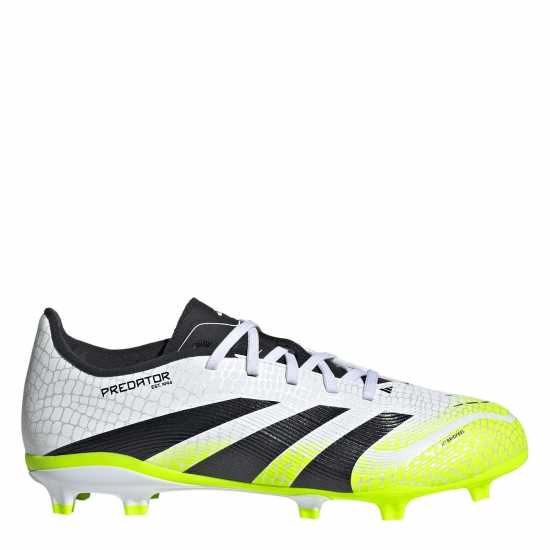 Adidas Predator League Childrens Firm Ground Football Boots Бяло/Черно/Лимон Adidas Predator League Childrens Firm Ground Football Boots Бяло/Черно/Лимон