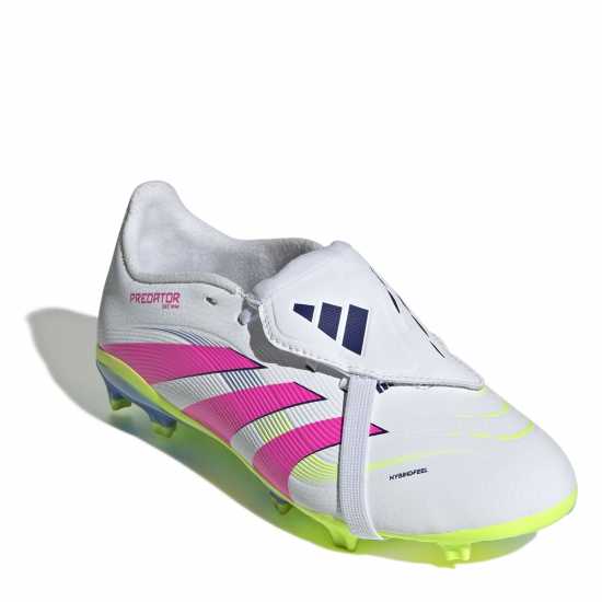 Adidas Predator League Fold-Over Tongue Childrens Firm Ground Football Boots Бяло/Розово Детски футболни бутонки