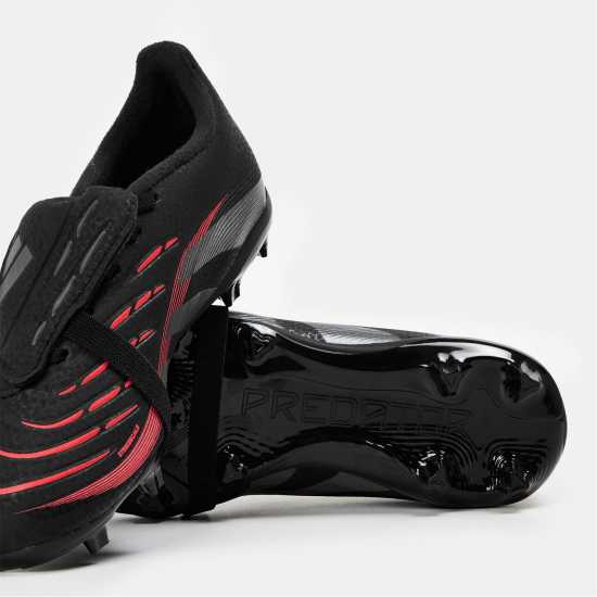 Adidas Predator League Fold-Over Tongue Childrens Firm Ground Football Boots Черно/Сиво Детски футболни бутонки