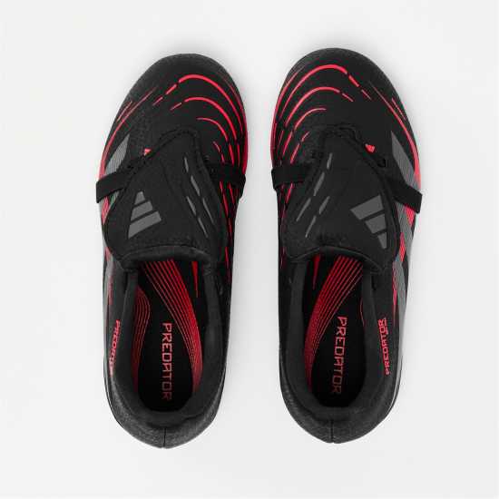 Adidas Predator League Fold-Over Tongue Childrens Firm Ground Football Boots Черно/Сиво Детски футболни бутонки