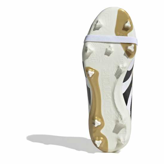 Adidas Predator League Fold-Over Tongue Childrens Firm Ground Football Boots White/Blk/Gold Adidas Predator League Fold-Over Tongue Childrens Firm Ground Football Boots White/Blk/Gold