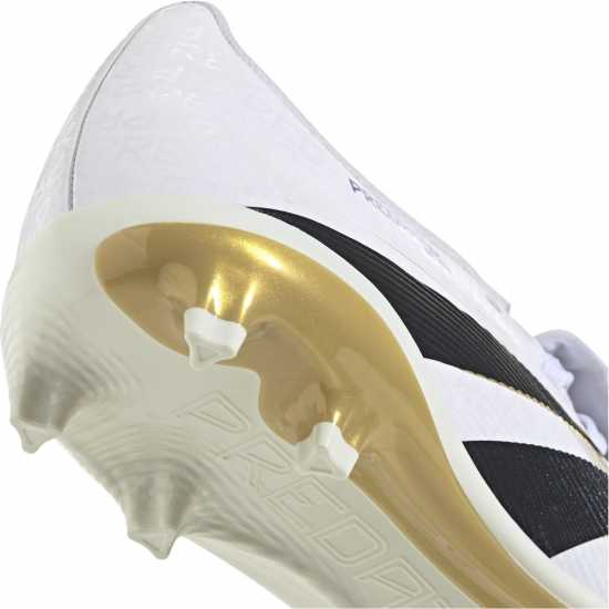 Adidas Predator League Fold-Over Tongue Childrens Firm Ground Football Boots White/Blk/Gold Adidas Predator League Fold-Over Tongue Childrens Firm Ground Football Boots White/Blk/Gold