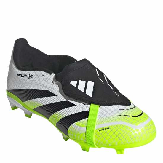 Детски футболни бутонки Adidas Predator League Fold-Over Tongue Childrens Firm Ground Football Boots White/Blk/Lemon Adidas Predator League Fold-Over Tongue Childrens Firm Ground Football Boots White/Blk/Lemon Детски футболни бутонки