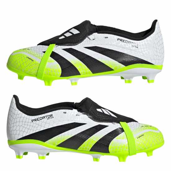 Детски футболни бутонки Adidas Predator League Fold-Over Tongue Childrens Firm Ground Football Boots White/Blk/Lemon Adidas Predator League Fold-Over Tongue Childrens Firm Ground Football Boots White/Blk/Lemon Детски футболни бутонки