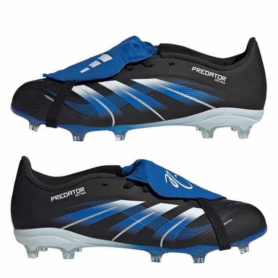 adidas Predator League Fold-Over Tongue Childrens Firm Ground Football Boots Черно/Синьо Adidas Predator League Fold-Over Tongue Childrens Firm Ground Football Boots Черно/Синьо