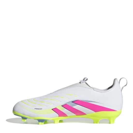 Adidas Predator 3 Childrens Laceless Firm Ground Football Boots Бяло/Розово Adidas Predator 3 Childrens Laceless Firm Ground Football Boots Бяло/Розово