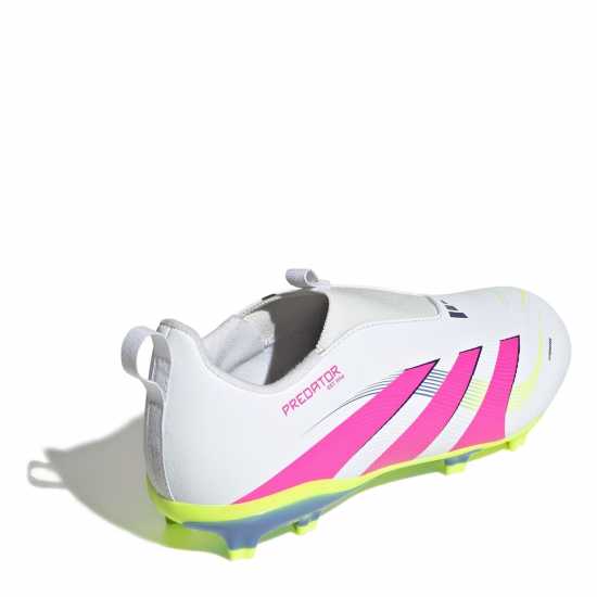 Adidas Predator 3 Childrens Laceless Firm Ground Football Boots Бяло/Розово Adidas Predator 3 Childrens Laceless Firm Ground Football Boots Бяло/Розово
