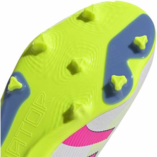 Adidas Predator 3 Childrens Laceless Firm Ground Football Boots Бяло/Розово Adidas Predator 3 Childrens Laceless Firm Ground Football Boots Бяло/Розово
