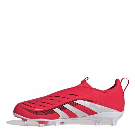 Adidas Predator 3 Childrens Laceless Firm Ground Football Boots Червено/Бяло Детски футболни бутонки