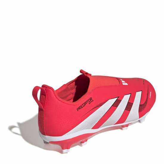 Adidas Predator 3 Childrens Laceless Firm Ground Football Boots Червено/Бяло Детски футболни бутонки