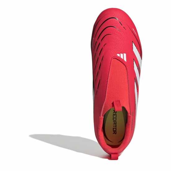 Adidas Predator 3 Childrens Laceless Firm Ground Football Boots Червено/Бяло Детски футболни бутонки