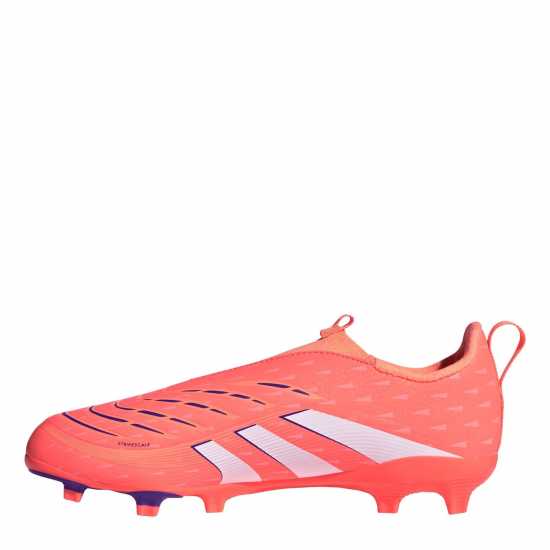 Adidas Predator 3 Childrens Laceless Firm Ground Football Boots Оранжево/Бяло 