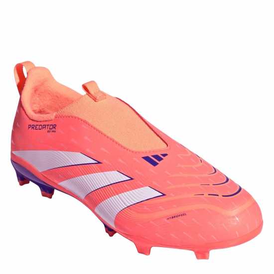 Adidas Predator 3 Childrens Laceless Firm Ground Football Boots Оранжево/Бяло 