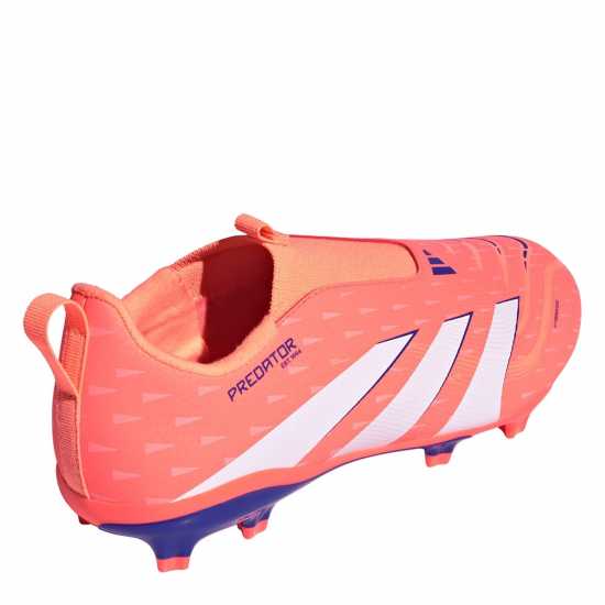 Adidas Predator 3 Childrens Laceless Firm Ground Football Boots Оранжево/Бяло 