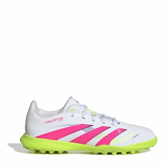 Adidas Predator Childrens Astro Turf Football Boots Бяло/Розово Детски футболни бутонки