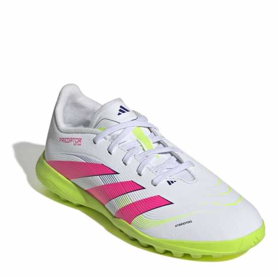 Adidas Predator Childrens Astro Turf Football Boots Бяло/Розово Детски футболни бутонки