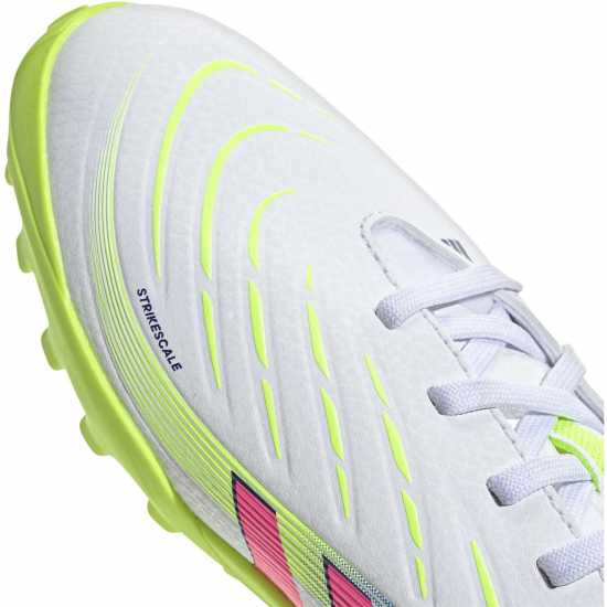 Adidas Predator Childrens Astro Turf Football Boots Бяло/Розово Детски футболни бутонки