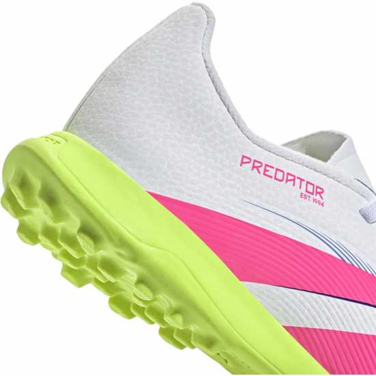 Adidas Predator Childrens Astro Turf Football Boots Бяло/Розово Детски футболни бутонки