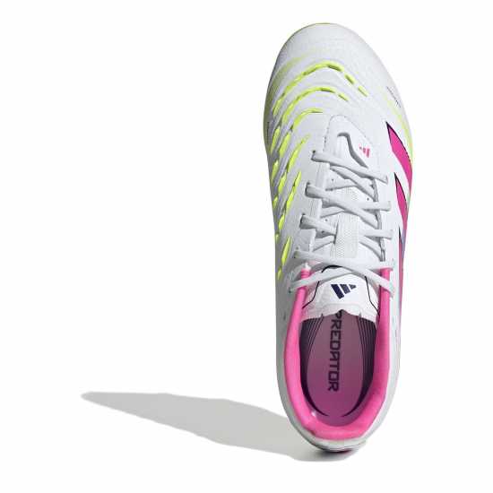 Adidas Predator Elite Childrens Firm Ground Football Boots Бяло/Розово Детски футболни бутонки