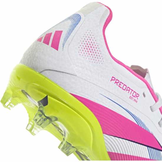 Adidas Predator Elite Childrens Firm Ground Football Boots Бяло/Розово Детски футболни бутонки