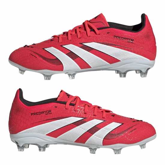 Детски футболни бутонки Adidas Predator Elite Childrens Firm Ground Football Boots Червено/Бяло Adidas Predator Elite Childrens Firm Ground Football Boots Червено/Бяло Детски футболни бутонки