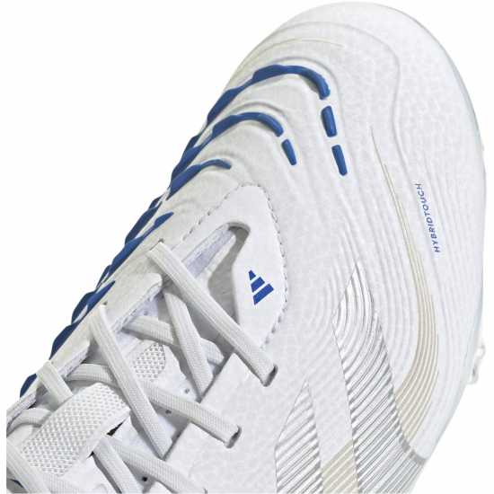 Adidas Predator Elite Childrens Firm Ground Football Boots Бяло/сребро Детски футболни бутонки