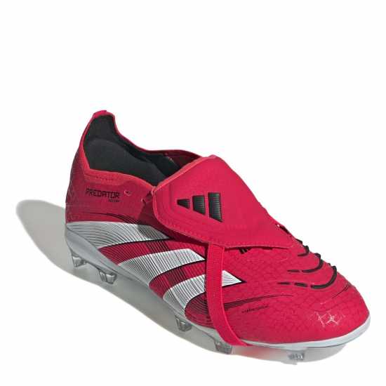 Детски футболни бутонки Adidas Predator Elite Fold-Over Tongue Childrens Firm Ground Football Boots Червено/Бяло Adidas Predator Elite Fold-Over Tongue Childrens Firm Ground Football Boots Червено/Бяло Детски футболни бутонки