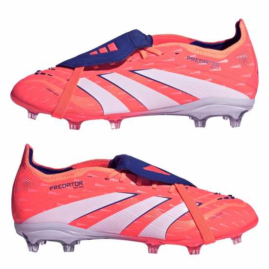 Adidas Predator Elite Fold-Over Tongue Childrens Firm Ground Football Boots Оранжево/Бяло 