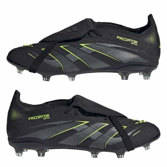 Adidas Predator Elite Fold-Over Tongue Childrens Firm Ground Football Boots Черно/Лимон Adidas Predator Elite Fold-Over Tongue Childrens Firm Ground Football Boots Черно/Лимон