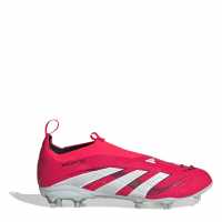 Adidas Predator Elite Laceless Childrens Firm Ground Football Boots Червено/Бяло Adidas Predator Elite Laceless Childrens Firm Ground Football Boots Червено/Бяло