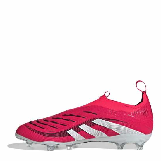 Adidas Predator Elite Laceless Childrens Firm Ground Football Boots Червено/Бяло 