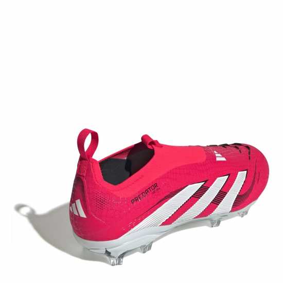 Adidas Predator Elite Laceless Childrens Firm Ground Football Boots Червено/Бяло 