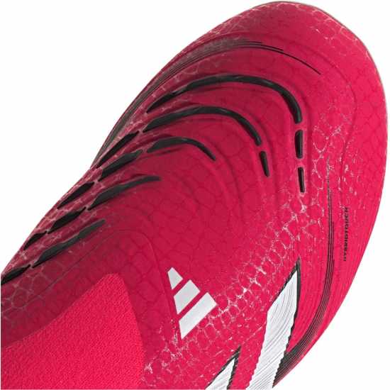 Adidas Predator Elite Laceless Childrens Firm Ground Football Boots Червено/Бяло 