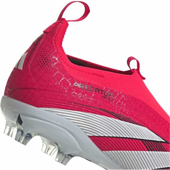 Adidas Predator Elite Laceless Childrens Firm Ground Football Boots Червено/Бяло 