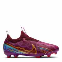 Nike Mercurial Vapor Academy Childrens Fg Football Boots Burgundy/Gold Футболни стоножки