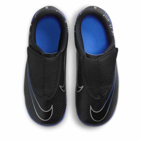 Nike Mercurial Vapor Club Childrens Firm Ground Football Boots Black/Chrome Детски футболни бутонки